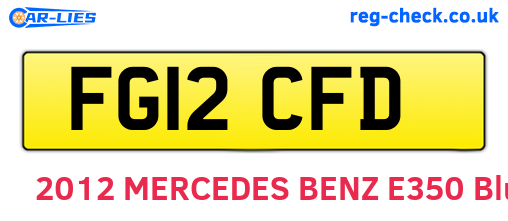 FG12CFD are the vehicle registration plates.