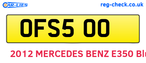 OFS500 are the vehicle registration plates.