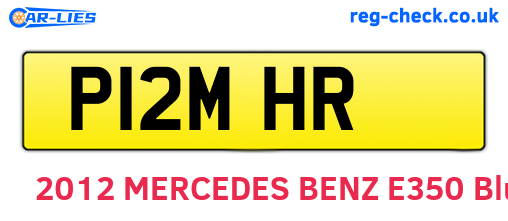 P12MHR are the vehicle registration plates.