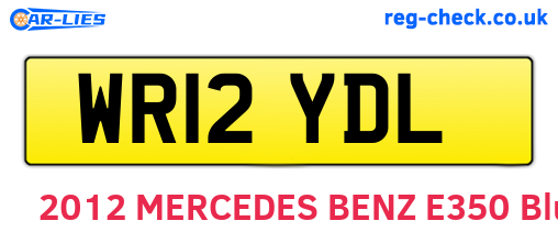 WR12YDL are the vehicle registration plates.