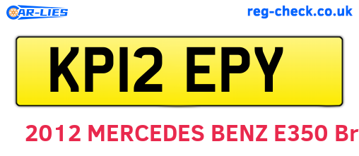 KP12EPY are the vehicle registration plates.