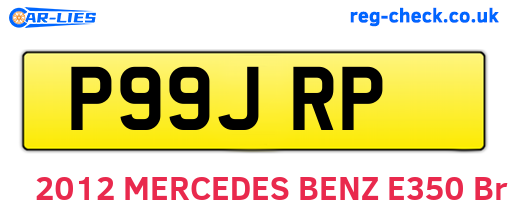 P99JRP are the vehicle registration plates.