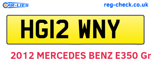 HG12WNY are the vehicle registration plates.
