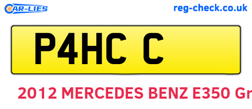 P4HCC are the vehicle registration plates.