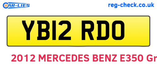 YB12RDO are the vehicle registration plates.