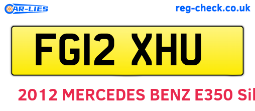 FG12XHU are the vehicle registration plates.