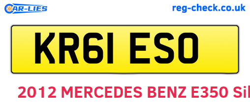 KR61ESO are the vehicle registration plates.