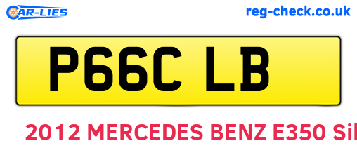 P66CLB are the vehicle registration plates.