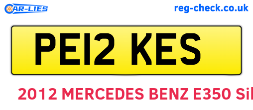 PE12KES are the vehicle registration plates.