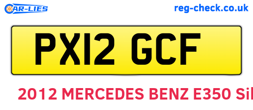 PX12GCF are the vehicle registration plates.