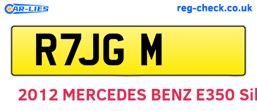 R7JGM are the vehicle registration plates.