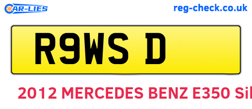 R9WSD are the vehicle registration plates.