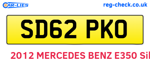 SD62PKO are the vehicle registration plates.