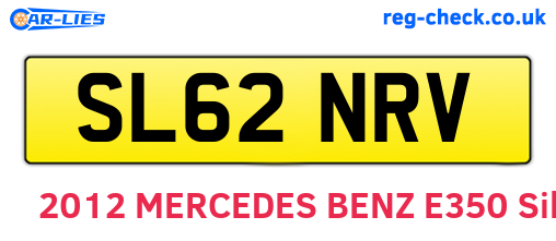 SL62NRV are the vehicle registration plates.