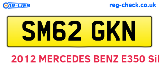 SM62GKN are the vehicle registration plates.