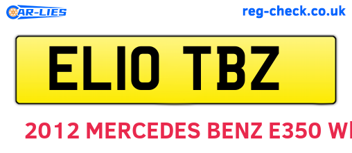 EL10TBZ are the vehicle registration plates.