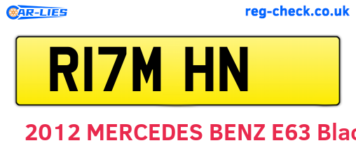 R17MHN are the vehicle registration plates.