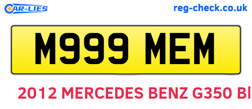 M999MEM are the vehicle registration plates.