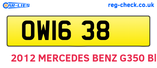 OW1638 are the vehicle registration plates.