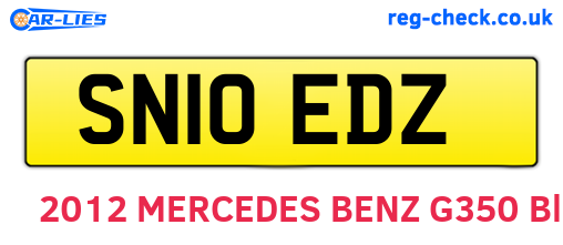 SN10EDZ are the vehicle registration plates.