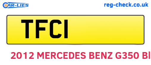 TFC1 are the vehicle registration plates.