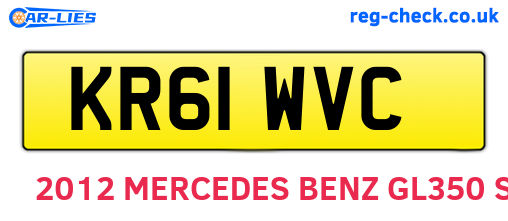KR61WVC are the vehicle registration plates.