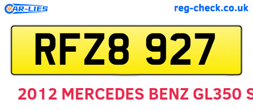 RFZ8927 are the vehicle registration plates.