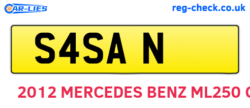 S4SAN are the vehicle registration plates.