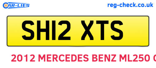 SH12XTS are the vehicle registration plates.