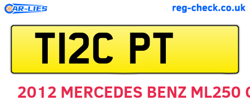 T12CPT are the vehicle registration plates.