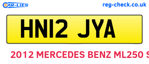 HN12JYA are the vehicle registration plates.