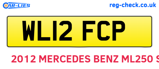 WL12FCP are the vehicle registration plates.