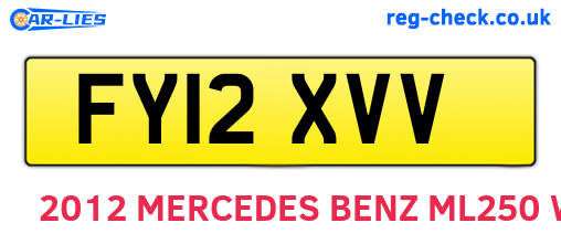 FY12XVV are the vehicle registration plates.