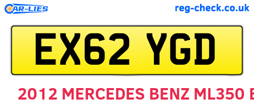 EX62YGD are the vehicle registration plates.