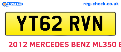 YT62RVN are the vehicle registration plates.