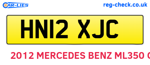 HN12XJC are the vehicle registration plates.