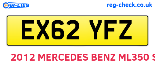 EX62YFZ are the vehicle registration plates.
