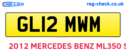 GL12MWM are the vehicle registration plates.