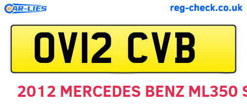 OV12CVB are the vehicle registration plates.