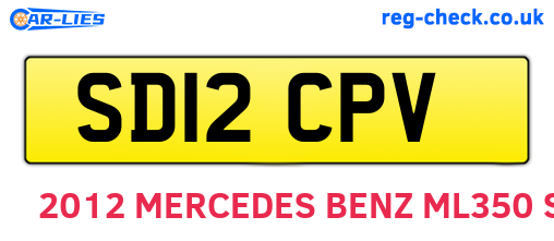 SD12CPV are the vehicle registration plates.