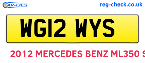 WG12WYS are the vehicle registration plates.