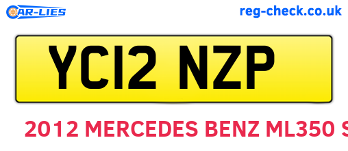 YC12NZP are the vehicle registration plates.