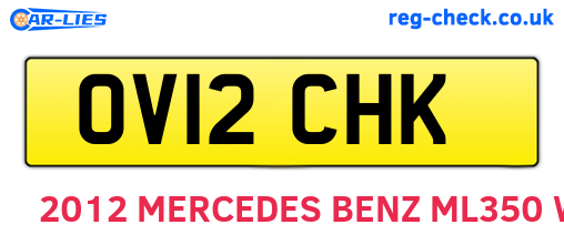 OV12CHK are the vehicle registration plates.