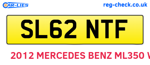 SL62NTF are the vehicle registration plates.