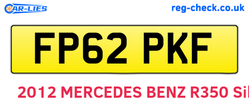 FP62PKF are the vehicle registration plates.