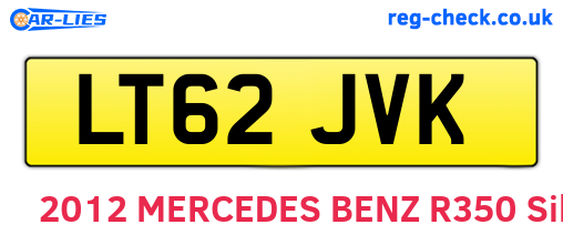 LT62JVK are the vehicle registration plates.
