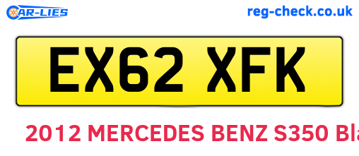EX62XFK are the vehicle registration plates.