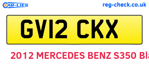 GV12CKX are the vehicle registration plates.