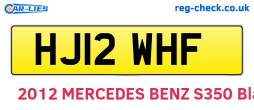 HJ12WHF are the vehicle registration plates.