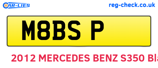 M8BSP are the vehicle registration plates.
